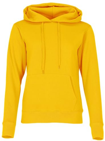 Fruit of the Loom Ladies Classic Kapuzen-Sweat + GRATIS MyShirt Stoffbeutel, Farbe:sonnenblumengelb + GRATIS MyShirt Stoffbeutel, Größe:L