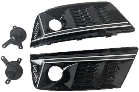 Mittelnetz Grilles Racing Grill für Audi A4L RS4 2017 2018 2019 A4 B9, Kühlergrill Frontstoßstangenhaube Grill Kühlergrill Frontstoßstange Haube Kühlergrill Grill,B