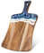 GOGOJSM Schneidebrett aus Akazienholz und Harz, mit Griff, aus Holz, Größe 35,6 x 21,8 cm, Paddel-Schneidebrett für Fleisch, Brot, Servierbrett, Schneidebretter