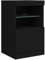 vidaXL Sideboard, Kommode mit viel Stauraum, Highboard Schrank mit LED-Leuchten, Anrichte Beistellschrank Standschrank, Modern, Schwarz