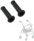 Rollator Walker Krückengriff Ersatz Rollstuhl Griff Transport Stuhl Griff Universal Ersatz Ergonomisches Design Rutschfeste strukturierte Oberfläche für ultimativen Komfort (inklusive 2 Griffe)