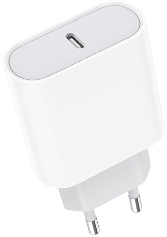 Chargeur USB C, Prise 25W Secteur Rapide pour iPhone 16/16 Pro/16 Pro Max/16 Plus /15/14/13/12/11/SE 2020/X/XS, Pad Pro, Galaxy, Pixel, Type C Mural Alimentation Adaptateur Trefard