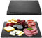 Navaris Schiefer Teller Platzset 4-teilig inkl. Kreide - 38x28cm Schieferplatten 4x Servierplatte - Servierteller Schieferplatte Sushi Geschirr eckig