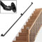 Treppengeländer Treppengeländer Handlauf Treppengeländer - 0,3 m bis 6,1 m Komplettset Hochfester gebogener Eisen-Handlauf für Wasserrohr Treppengeländer für Flure Lofts