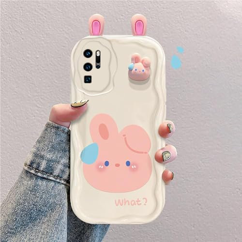 3D Cartoon Hülle Kompatibel mit Huawei P30 Pro/ P30 Pro New Edition Süßes Stoßfestes und Stylisches Silikon Cover