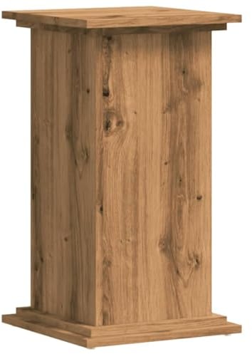 vidaXL Plant Stand Artisian Oak - Engineered Wood Pot Holder - 33x33x60 cm - Indoor Outdoor Decor - 60 kg Load - Timeless Modern Design