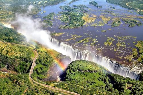1000 Pieces Victoria Falls In Zimbabwe Wooden Jigsaw Puzzles For Adults Large Puzzles For Adults