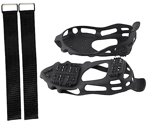 ANDRESLAD 1 Set 24 Teeth Crampons Snow Shoes Grippers Hiking Shoes Non-skid Climbing Crampon Shoe Grip Practical Shoes Grippers Protective Shoe Cover Climbing Anti- Spike Shoe Clip Ice Tpe
