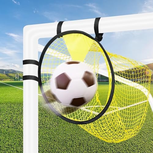 Football Top BinsTarget Net,Top Bins Soccer Targets Goal Net 45cm/58cm,Football Training Goal for Outdoor, Shootings Accuracy Training Practice Equipment for Kids