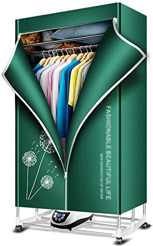 CDZYMY Asciugatrice elettrica Pieghevole a 3 Livelli 1200 W Verde con Telecomando stendibiancheria da Interno a Risparmio energetico Armadio Altezza 170 cm Larghezza 72 cm profondità 50 cm Elegante