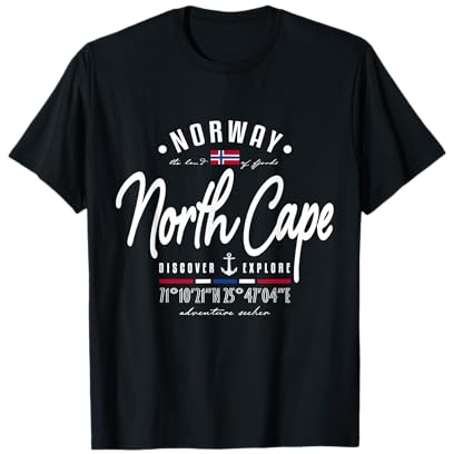 Norway North Cape Norwegische Flagge Noreg Norge Norwegen T-Shirt