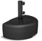 C-Hopetree 33 kg Half Round Heavy Duty Water Fillable Base Stand for Garden Parasol Outdoor Patio Umbrella against the Wall, Black