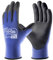 COOLJOB 12 Paar Sicherheitshandschuhe mit PU-Beschichtung, 13 Gauge nahtlose Strickhandschuhe mit Polyurethan getaucht für Lagerarbeit, atmungsaktives Leichtgewicht für Männer Frauen, (Blau, 10/XL)