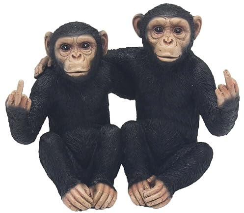 The Leonardo Collection Cheeky Monkeys Twin Home Decor Figurine | Twin Monkey Design, Playful Companions, Detailed Craftsmanship, Freestanding Display, Decorative Gift Idea