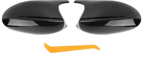 Spiegelkappen, Auto Rückspiegel Kappe Glänzend Schwarz Kompatibel mit BMW 1er E81 E82 E87 E88, 3er E90 E91 E92 E93 (1 Paar)