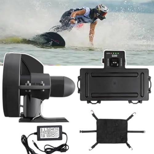 Hoiaost Batteriebetriebenes Surfbrett Mit Elektrischer Finne, 190 cm Verbindungsleine + Geschwindigkeit: 4-5 Km/H, Stand Up Paddle Board-Motor Mit Elektrischer Finne, Einstellbare Geschwindigkeit