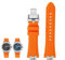 dongriuk Gummi-Uhrenarmband für Maurice Lacroix AIKON AI6008 AI6038/1108/6007 AI6058 Herrenarmband mit Schnellverschluss(Oranges,AI6008mm-AI6058mm)
