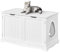 Yaheetech Cat Litter Box Enclosure, Hidden Litter Box Furniture, Wooden Pet Washroom Storage White
