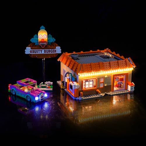 Led Licht Set Kompatibel mit Lego 10352 The Simpsons: Krusty Burger (Kein Modell), Dekorationsbeleuchtungsset Compatible with Lego The Simpsons: Krusty Burger Kreative Spielzeug