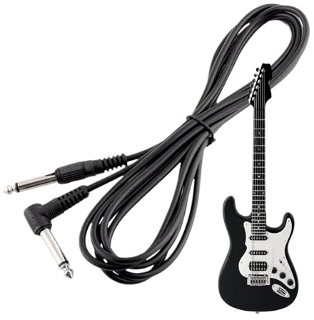 Generico Cavo per Chitarra,3 M Antirumore Jack | Cavo Per Chitarra E Amplificatore Da 6,35 Mm - per Basso Palco Studio DJ Batteria Strumento Audio