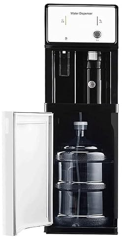 JBKNAN Bottom-Loading Water Dispenser,3 Temperature Settings Hot & Cold Water Cooler,Freestanding Bottled Water Dispenser For 5 Gallon,For Home Office Nursery & Kids Rooms,Modern Black & White Design