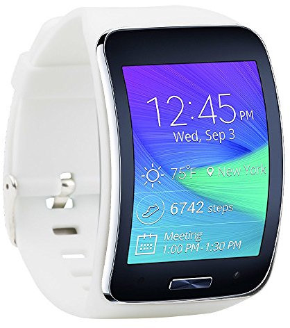 Fit-power – Bracelet de rechange avec boucle de sécurité pour Samsung Galaxy Gear S R750, blanc
