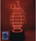 3D Granate Lampe USB-Strom Fernbedienung 7/16 Farben Amazing Optical Illusion 3D LED Lampe Formen Schlafzimmer Nacht Licht