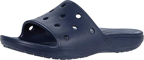 Crocs Classic Slide, Unisex-Adults Sandal Sliders, Comfortable on Beach, in Navy, Size M7W8 UK