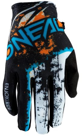 O'NEAL | Fahrrad- & Motocross-Handschuhe | MX MTB DH FR Downhill Freeride | Langlebige, Flexible Materialien, belüftete Handoberseite | Matrix Glove Impact | Erwachsene | Schwarz Orange | Größe M