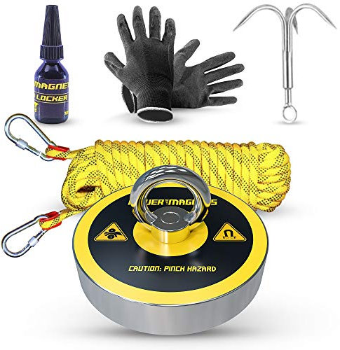 Magnet Fishing Kit | Fishing Magnet Complete Fishing Magnets Set with Powerful Magnet, Thicker Rope and Large Grappling Hook