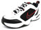 Nike Herren Air Monarch IV Weißer Synthetik/Textil Sneaker Größe 45.5 EU Mehrfarbig (White/Black-red)