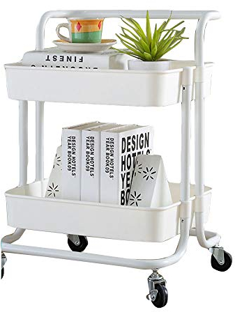 YOUCAI 2/3/4-Etagen Rolling Cart,Servierwagen Küchenwagen Rollwagen Allzweckwagen Roll Regal mit Rollen für Badezimmer, Küche, Büro, Bibliothek
