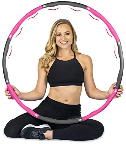 Hula Hoop Reifen Erwachsene - Gymnastikreifen zum Abnehmen, Massage, Fitness, Sport,Bauchformung. Hullahub reifen zum abnehmen. 6-8 Segmente Abnehmbarer hoola hoop, Einstellbar Breit 75–100 cm 1.2Kg