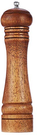 Gulex® Pfeffermühle aus Holz, verstellbare Grobheit, 20,3 cm, Pfeffermühle, Keramik-Mahlmechanismus, Salzmühle, nachfüllbar (1 Packung)