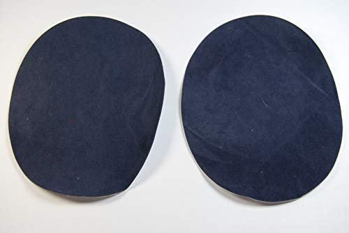 celloexpress Iron on/Sew on Faux Suede Elbow Patch (Navy, 1 Pair)