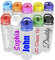 Evelyn Personalised Custom Clear Water Drink Bottle with Flip Straw - Any Name, Word, Business, Sports, School, Promotional Merchandise