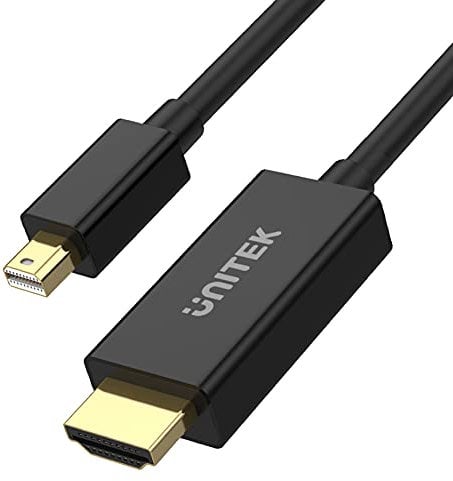 V1152A Unitek Adattatore miniDP NA HDMI 4K 30Hz Cavo 2M / 4K @30Hz / Plug and Play/HDR/Full HD/Audio wideo/HDMI 1.4 / Connessioni dorate/colore nero