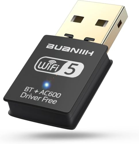 WiFi Adapter for Desktop PC, USB WiFi Adapter, Bluetooth&WiFi 2-in-1