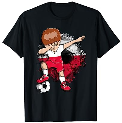 Dabbing Fußball Jungen Polen Trikot Polen Fußball Fans Sport T-Shirt