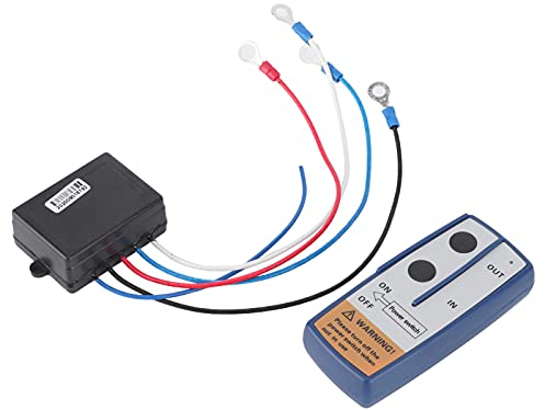 Fernbedienung für Elektrische Seilwinde, Drahtloses Steuerungssystem, Universelle Elektrische Fernbedienung für Mini-Autos, Drahtlose Seilwinde, mit Zwei Manuell Abgestimmten Sender-Kits, 12-V-Schalte