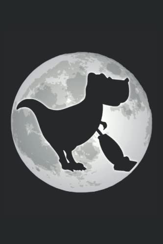 Lustiger T-Rex mit Staubsauger auf dem Mond: Tagebuch 120 Seiten liniertes Papier Handliches Format (15,24 × 22,86 cm entspricht ungefähr DIN A5)