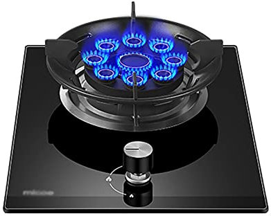 ZXFF Stufa A Gas, Stufa A Gas Integrata, Bruciatore Wok A Base di Nove Camere da 5,6 KW, Vetro Temperato, (Facile da Pulire), con Ffd. Dispositivo, Adatto for La Cucina Domestica (Size : NG)