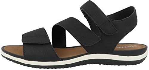Geox Femme D Sandal Vega, Noir, 40 EU