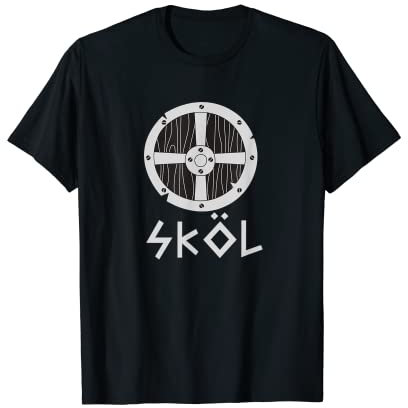 Skol Nordic Viking Vintage Shield Maiden Gift T-Shirt