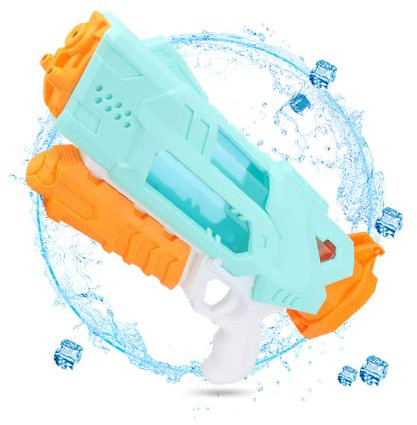 Tikwisdom Kinder Wasserpistole, Einloch Leistungsstarker Wasserstrahl, große Kapazität Transparenter Wassertank, genießen Sie den kühlen Sommer, Schwimmbad, Strand, Wasserspielzeug im Freien