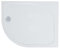 Go Bathrooms Anti Slip White Shower Tray 1000 x 800mm Left Hand Quadrant Non-Slip Shower Enclosure Cubicle Low Profile Shower Tray