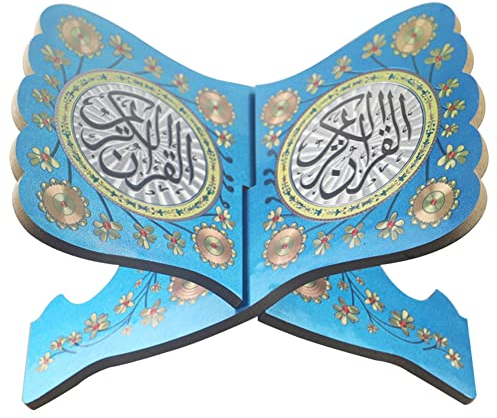 Katutude Quran Ständer Holz Buchhalter Falten Kuran Bibel Heiliges Bücherständer Kochbuchhalter Notenständer Leseständer für Haus Büro Schule Eid Tisch Dekoration