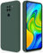 GiiYoon Hülle Kompatibel mit Xiaomi Redmi Note 9, Hochwertiges Liquid Silicone Case, Rundumschutz Handyhülle, Kratzfestes Weiches Mikrofaserfutter- grün