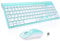 Wireless Keyboard Mouse Combo, cimetech 2.4G Ultra-Thin Keyboard and Mouse Set with Sleek Ergonomic Silent Design & Stable Connection for Windows PC Laptop Computer,Blue