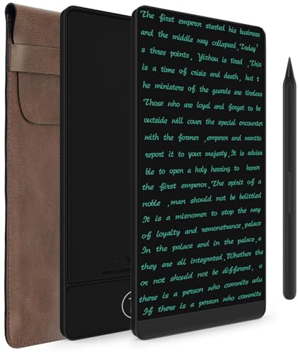 LONGTOO LCD Writing Tablet, Full Screen Digital Notepad for Adults and Kids, Reuseable Notepad with Hall Switch, Drafting, Taking Notes and Leaving Message, 6.5 inch, Black